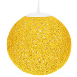 1pc Rattan Art Chandelier Cover Restaurant Ceiling Light Cover (Without Bulb)