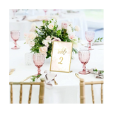 20PCS Acrylic Gold Frame, Slanted Back Sign Holder for Wedding Table Card Restaurant Signs Photos
