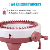 Sweater Hat Scarf Gloves Socks Handmade For Adults Kids Gift 48 Needles Round Smart Weaving Wool Knitting Machine
