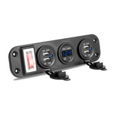 DIY 4in1 Dual Port charger Voltage Display 2.1+2.1A Multi-Port USB Phone Car Charger With On/Off Switch Safe Protection