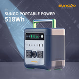 Sungo 600W 518Wh Outdoor Camping Lithium Generator AC Supply Bank Solar Portable Power Station