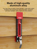 2Pcs Sliding Mounting Gauge, Adjustable Quick Positioning, Aluminum Alloy Board and Siding Gauge Tool for 10-15mm Wall