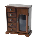 (Retro dark colors) Multifunctional Jewelry Holder Fashion Accessories Storage Box Wood Texture Suitable for Dressing Table or Closet  Retro dark colors