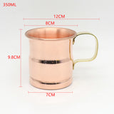 1PCS Pure Copper Beer Cup Handcrafted Moscow Mule Milk Cup Drinkware Coffee Cup