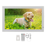 22in Smart Digital Photo Frame HD 1080P Multifunction Support Video Picture Play Music Clock Calendar 100?240V EU Plug