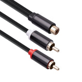 RCA Cable 2 RCA Male To 1 RCA Female Adapter Audio Cable Aux Cable For Iphone Edifer Home Theater DVD VCD Headphones