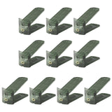 (Transparent green) 10Pcs Space Efficient Shoe Storage Rack Shoe Slot Space Saving Rack Adjustable Organizers for Efficient Storage  Transparent green
