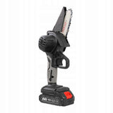 (Black) 4 Inch Mini Electric Chain Saw Handheld Rechargeable Pruning Saw Woodworking Saw Garden Saw