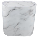 Slim Marble Trash Can With Lid Plastic Trash Can Bathroom Wastebasket Garbage Can Office Recycle Bin Narrow Wastebasket For Kitchen Bathroom Bedroom
