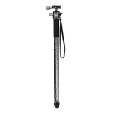(Model B) Carbon Fiber Monopod for DSLR Cameras, Portable Travel Unipod with 4-Section Adjustable Length 10kg Load Capacity