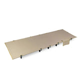 (Beige) Outdoor Travel Folding Bed Camping Cot Portable Folding Bed Light weight Tent Bed for Beach Travel Tent Sleep  Beige