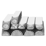 10pcs Love Heart Shaped Steel Stamp Set Jewelry Accessory for Jewelry Making with Aluminum Plates and Punch Tool