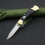 440C Blade Material Brass Wooden Handle B110 Folding Outdoor Camping Hunting Fishing Pocket Fruit Knife Survival EDC Tool