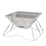 Stainless Steel Fire Pit Folding Wood Burning Stove with Carrying Bag for Garden Outdoor Cooking Barbecue Camping Picnic