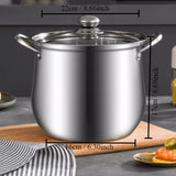 1pc Stainless Steel Stock Pot (22.0cm), Large Stockpot, Soup Pot, Kitchen Utensils, Kitchen Gadgets, Kitchen Accessories