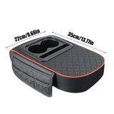 Organizer Cup Holder Armrest Cover Car Multi-functional Center Console Cushion With Storage Bag For