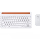 Keyboard Mouse Set 78key Bluetooth Wireless Four-Mode Type-C Charging Keypad with Card Slot Bracket for Desktop Laptop Office PC