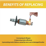 381028-02 Reliable Carbon Brushes ReplacementParts Compatible for DW718 DWS780 DW717 / DW708 Miter Saw
