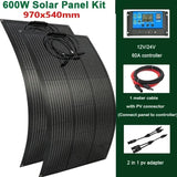 600W 300W Solar Panel+60A Controller 18V Flexible Monocrystale Solars Cell Power Charge for Outdoor Camping Yacht Car RV Boat