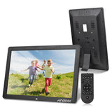 Andoer 17inch Digital Photo 1920*1080 High Resolution LED Screen Electronic Picture Frame Video Player with Remote Control
