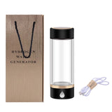 420ml Portable Hydrogen-Rich Generator Rechargeable Hydrogen Water Bottle - Glass Cup.