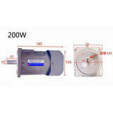 Shaft Adjustable Motor 200W Single-Phase Ac 220V 1400 Rpm or 2800 Rpm Can Be Forward and Reverse Motor