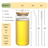 Clear Frosted Sublimation Blanks Glass Mason Jar Beer Can Glass Cup With Bamboo Lid