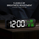 Table Digital Mirror Alarm Clock Watch For Bedrooms Snooze Function Electronic Desk Clocks