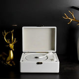 Brown/White Retro Bluetooth CD Player with Speakers Supports Drive & Hifi Sound Quality USB BT Portable For Phone