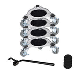 (Large triangle set) Multifunctional Furniture Dolly Wheel Set Smooth 360 Rotates ABS Casters with Brakes Professional Furniture Roller set