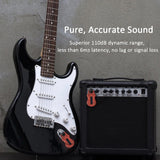 summina 5.8G Wireless System Audio Digital Guitar Transmitter Receiver Built-in Rechargeable Battery 100Feet Transmission