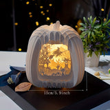 3pcs/set Halloween Pumpkin Combination Lamp- Indoor/outdoor Table, Party, Nightmare Halloween Pumpkin Pop-up SVG, Silhouette, PDF Template Christmas Nightmare, Halloween Paper Cuttings Lamp Box, Shadow Box - Perfect Halloween Gift