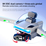S135 Three-Axis Profesional 360° radar avoidance 8K HD camera Drone GPS Return Dron 5G Brushless Motor RC Quadcopter Gift