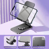 360° Rotating Metal Mobile Portable Folding Lazy Desktop Live Bracket For iPhone 15 14 Samsung Phablet Phone Holder
