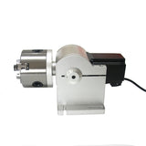 Claws Rotary 80mm Chuck 3 Jaws 4th Axis DM542 Drive For 20W 30W 50W Fiber Laser Nameplate Metal Marking Engraving hine