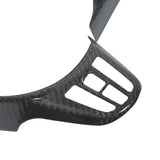 Steering Wheel Cover Trim Car Interior Decor Carbon Fiber Temperature Resistant Wearproof Steering Wheel Decoration for Auto