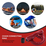 G80 Alloy Steel Hammerlock Coupling Link Connecting Link, 5/16Inch, 4 Pack, Red, 4400 Lbs Load Limit