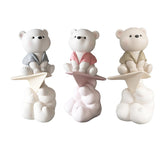 Adorable Bear Statue Ornament - Versatile Desktop Sculpture For Cabinets, Bookshelf, Entryway