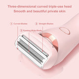 2 in 1 Bikini Women Waterproof Electric Razor USB Rechargeable 800 mAh Battery Pubic Trimmer for Legs Body Hair