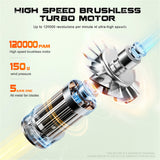120000RPM 120W Super Power Electric Violent Air Powerful Car Snow Blower High-speed Dust Fan Mini Turbo Jet