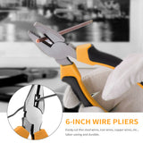 24Pcs Household Repair Kit Multi-Purpose Home Hand Tool Storage Case Durable Hammer and Allen Key Set with