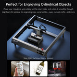 CREALITY Rotary Roller Perfect 5-120mm Engraving Cydrical Objects 7-gear for 22W Creality Falcon2/CR-Laser Falcon 10W