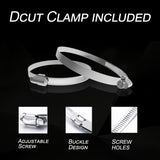 Flexible insulated air duct, ventilation hose, PVC aluminum foil, with 2 ventilation clips