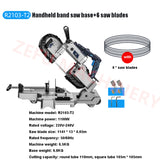 Multi-Function Portable Handheld Metal Band Saw 45° Profile Small Sawing hine Cutting Tool 220V 1100W
