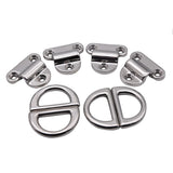 1PCS 316 Stainless Steel Dring Deck 6mm/8mm10mm Mirror Polish Marine Grade Folding Pad Eye Lashing Tie Down Cleat for Yacht Boat