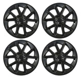 4PCS 18in Car Wheel Hub Cap Black Lightweight Resilient Aerodynamic Waterproof Replacement for Tesla Model 3 2017?2022