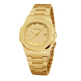 PINTIME Man Watch Waterproof Stainless Steel Quartz Wristwatch Nautilus Scrub Male Business Clock Calendar Relogios Masculino