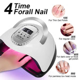 45LEDs Professional Nail Drying Lamp For Drying All UV Nail Gel Polish With Large LCD Touch Smart Sensor Manicure Salon Tools
