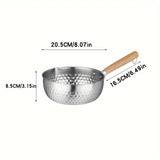 1pc, Saucepan (18.49cm/20.5cm), Stainless Steel Sauce Pan, Saucier, Kitchen Utensils, Kitchen Gadgets, Kitchen Accessories, Home Kitchen Items