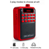 Portable FM Radio Mini Receiver Music Player Support Automatic Channel Search TF Card U Disk Play with LED Display